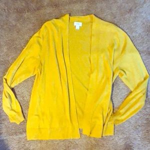 Yellow cardigan